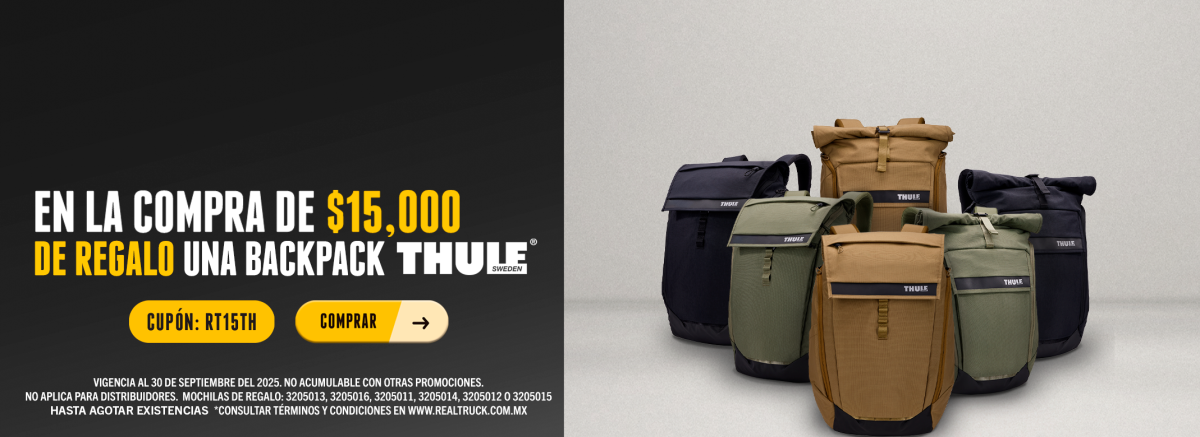 En la compra de $15,000 de regalo una Backpack Thule