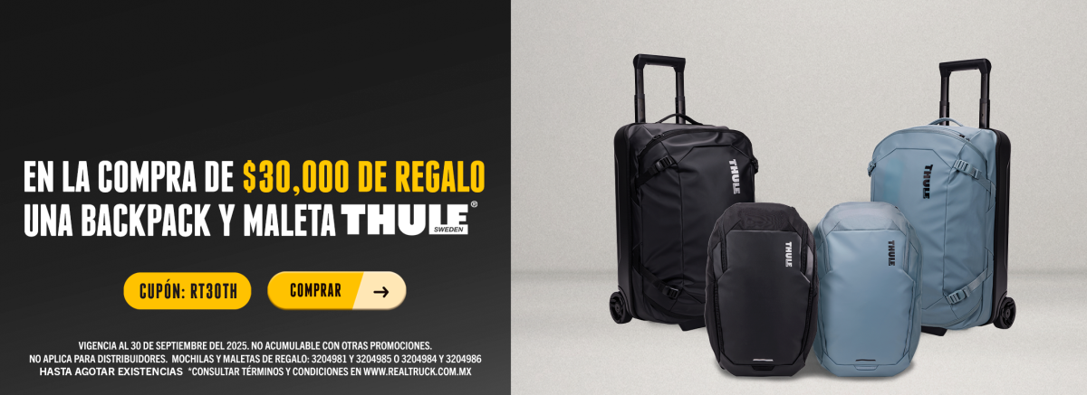 En la compra de $30,000 de regalo una Backpack y Maleta Thule