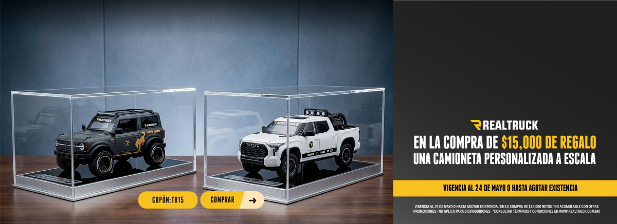 MAY 26 En la compra de $15000 de regalo una camioneta personalizada a escala