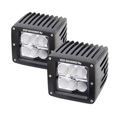 Go Rhino - Faros Cuadrados de 3" GR Bright Series 1 Par