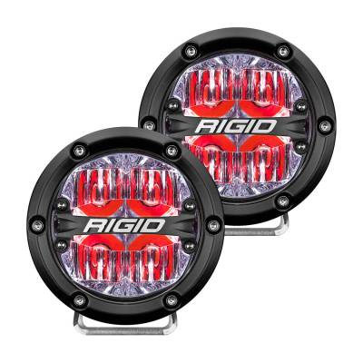 Rigid Industries - Faro Redondo Rigid 360 Series 4" Driving / Rojo