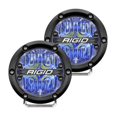 Rigid Industries - Faros Auxiliares - Faro Redondo Rigid 360 Series 4" Driving/ Azul
