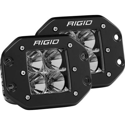 Rigid Industries - Rigid Industries Par Faros Auxiliares LED D-Series Pro Flush Mount 3" 2x30W Flood