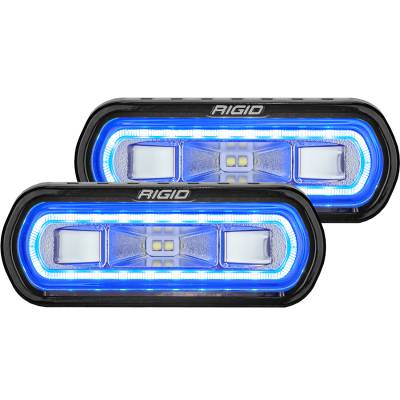 Rigid Industries - Par de Faros Auxiliares SR-L Series Spreader Con Retroiluminacion Halo Azul