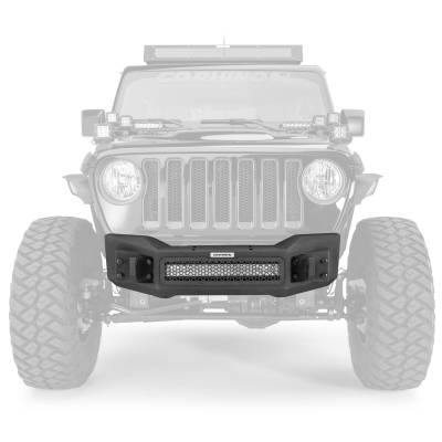Go Rhino - Bumper Delantero Rockline Stubby Winch Para Wrangler JL/JLU 18-23 / Gladiator JT 20-23 (3 y 5 puertas.)