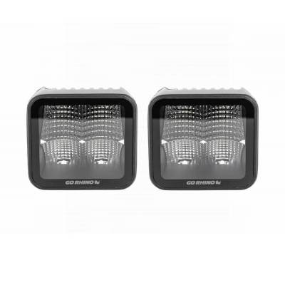 Go Rhino - Faros CUBEIT 3" GR Blackout Series 1 Par Flood