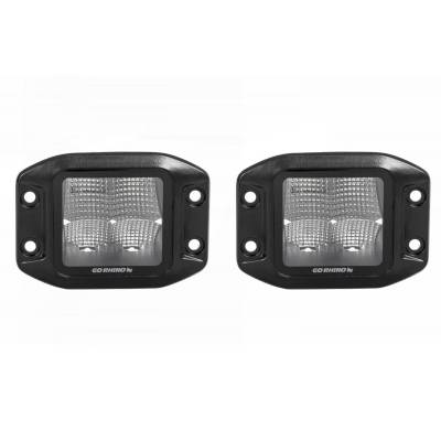Go Rhino - Faros CUBEIT 3" Flush Mount GR Blackout Series 1 Par Flood