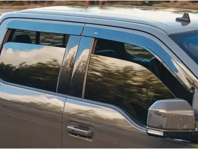 Husky Liners - Deflector de ventana ventivisor de perfil bajo Matte Black para F-150/lobo 15 - 24 Sup Crew