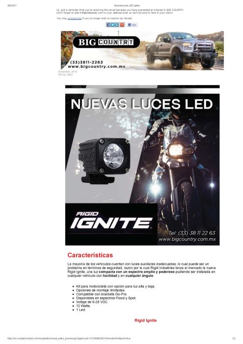 Nuevas Luces LED Ignite