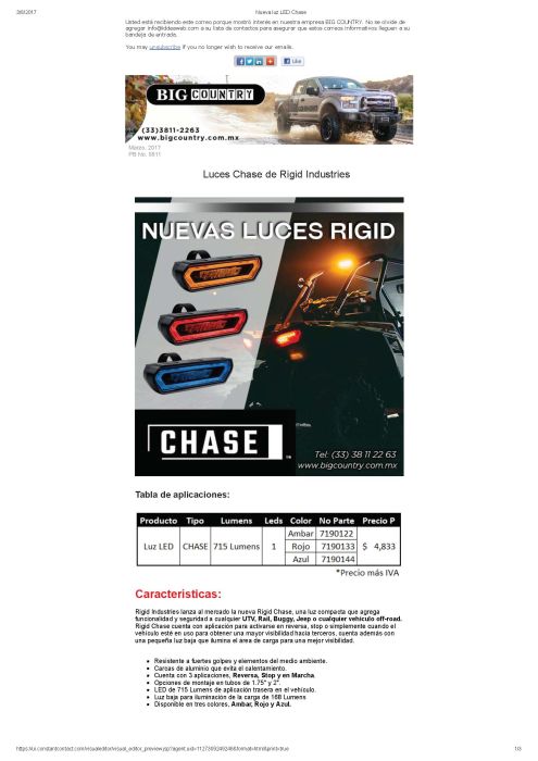 Nueva Luz LED Chase
