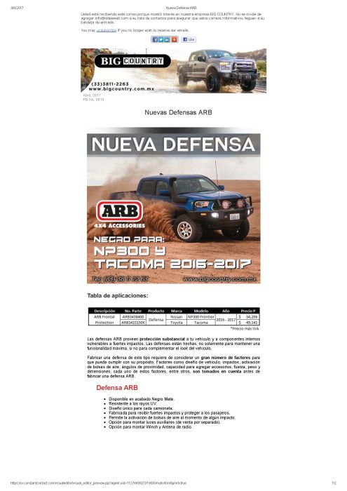 Nueva Defensa ARB
