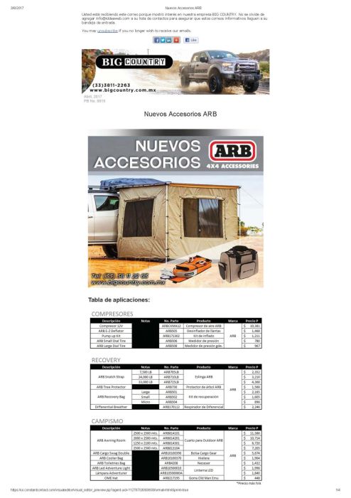 Nuevos Accesorios ARB