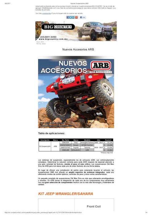 Nuevas Suspensiones ARB