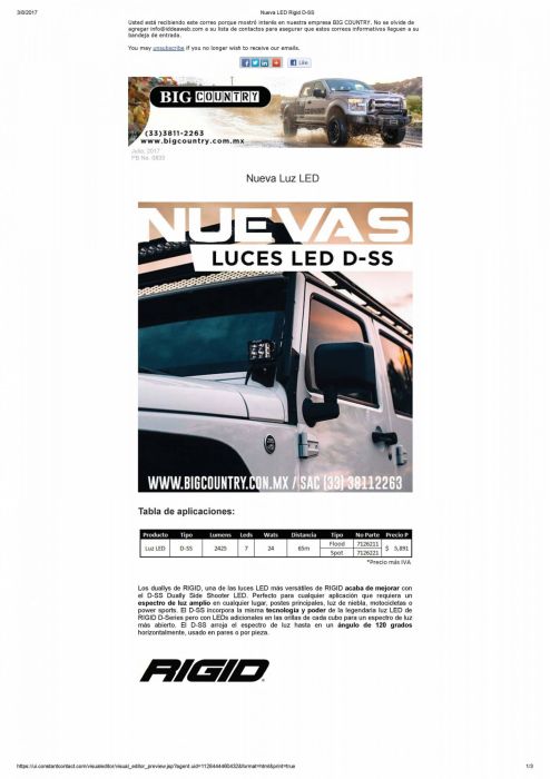 Nueva LED Rigid D-SS
