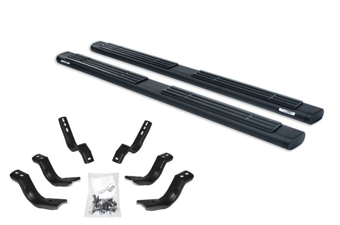 Go Rhino - Go Rhino Estribos de 6" OE Xtreme Negro Texturizado - 87" de largo bars + Brackets Dodge Ram 1500 15-18