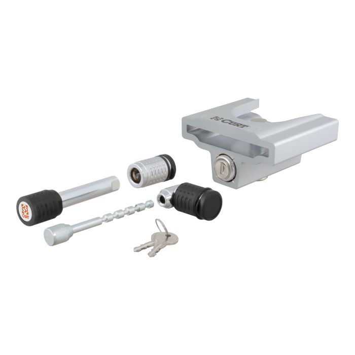 Curt Manufacturing - Hitch & Coupler Lock Set (2" Receiver, 1/2" to 2-1/2" Latch, 1-7/8" & 2" Lip)