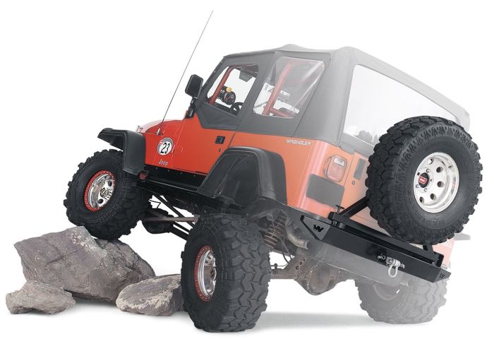 Warn - Defensa Trasera Rock Crawler para Jeep Wrangler TJ 97-06