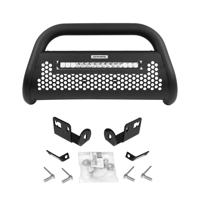 Go Rhino - RC2 LR20 Defensa + Brackets+Barra de luz 20"  Ford Ranger 13-22 Negro Texturizado