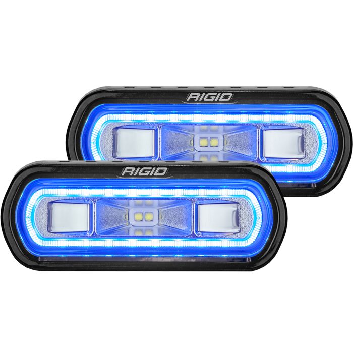 Rigid Industries - Par de Faros Auxiliares SR-L Series Spreader Con Retroiluminacion Halo Azul