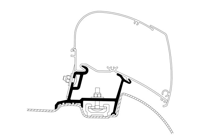 Thule - Adaptador Para Toldo Mercedes Sprinter con OE Track
