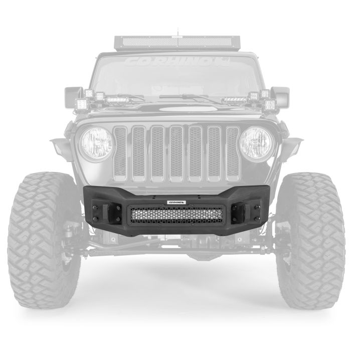 Go Rhino - Bumper Delantero Rockline Stubby Winch Para Wrangler JL/JLU / Gladiator JT 18-24 (3 y 5 puertas.)