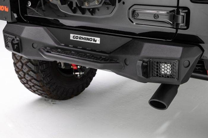 Go Rhino - Rockline Rear Stubby Bumper para Wrangler JL / Gladiator 18- 24 (Defensa trasera)