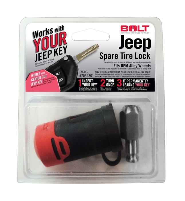 BOLT - Cerradura Bolt para llanta De Repuesto Wrangler JL 18-23