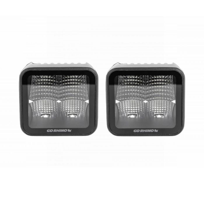 Go Rhino - Faros CUBEIT 3" GR Blackout Series 1 Par Flood