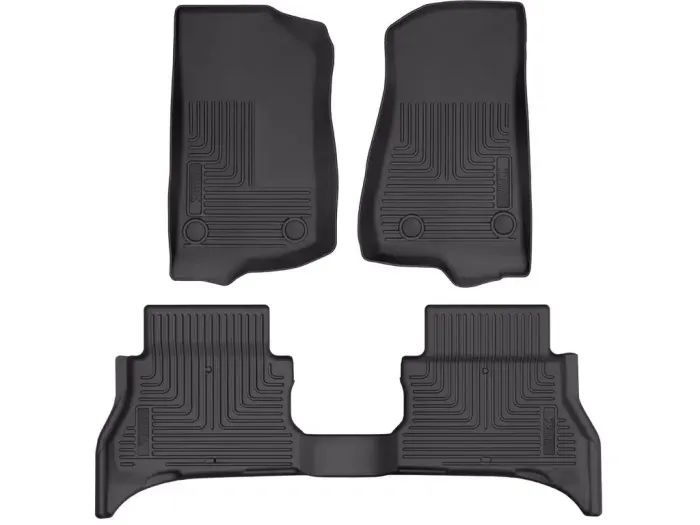 Husky Liners - Tapetes Husky Weatherbeater 1ra y 2da Fila para Wrangler 4XE Hybrid 21 - 25