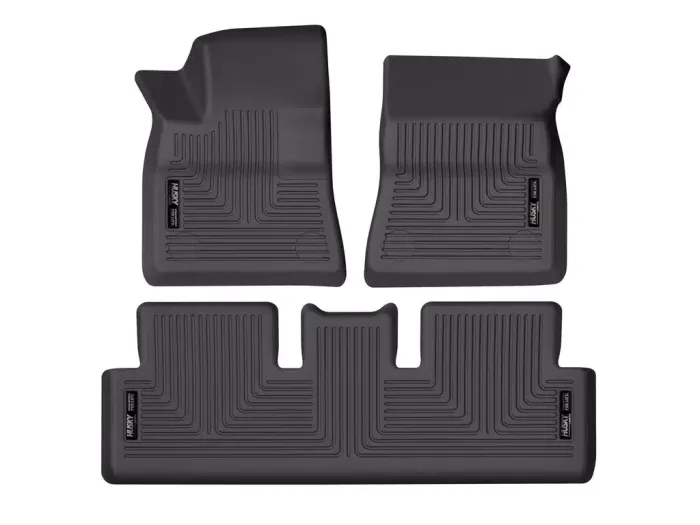 Husky Liners - Tapetes Husky Weatherbeater 1ra y 2da Fila color Negro para Tesla 3 17 - 25