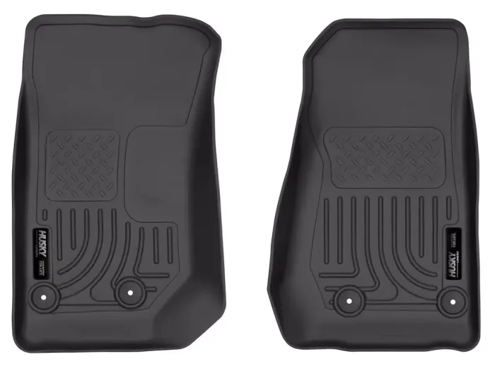 Husky Liners - Tapete Husky Weatherbeater 1ra Fila Color Negro para Wrangler JK 07 - 18
