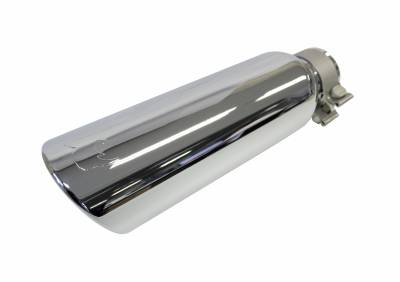Colilla de escape para tubos de  2 1/2" Cromado