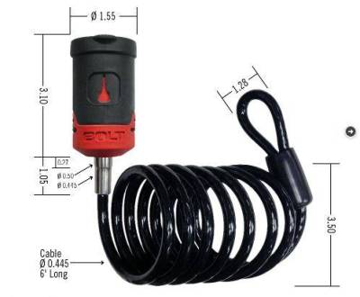 BOLT - CABLE CON CANDADO BOLT RECEPTOR 6FT. NISSAN - Image 2