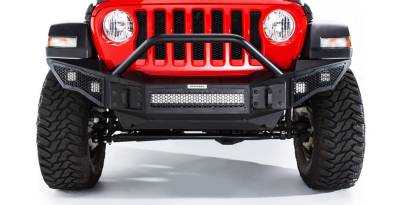 Go Rhino - Rockline Full Width Winch Eurotubo para Wrangler JK 07-18 / Wrangler JL 18-24 / Gladiator 18-24 (Defensa Delantera) - Image 1