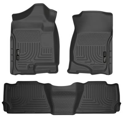Husky FloorLiners 1ra y 2da fila negro Chevrolet Avalanche 07-13