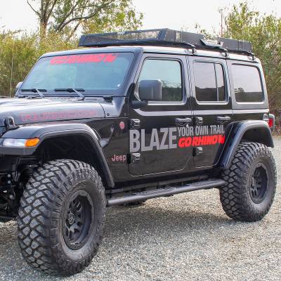 Go Rhino - Estribos WIDESIDER Fusion 4" Ngo Tex de 73" para Jeep Wrangler JL 18-25 - Image 2