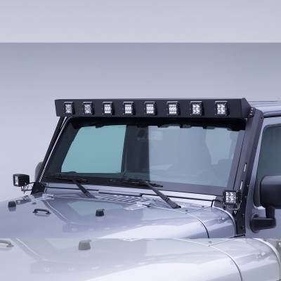 Go Rhino - Marco de luz en parabrisa WLF 8 duallys 3" Jeep Wrangler JK 07-18 - Image 3