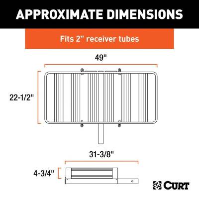 Curt Manufacturing - Canastilla de Tirón Aluminio 49"x 22" - Image 3