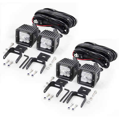 Go Rhino - Faros Cuadrados de 3" GR Bright Series 2 Pares con arnes - Image 2