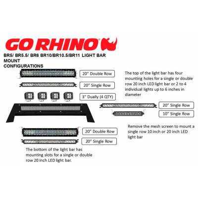 Go Rhino - Barra Portalámpara para defensa BR5 para NP300, Hilux y Tacoma - Image 4