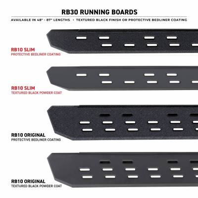 Go Rhino - Estribos RB30 Slim 87" Ngo Text para F-150/Lobo 15 - 24 Sup Cab/Crew - Image 5