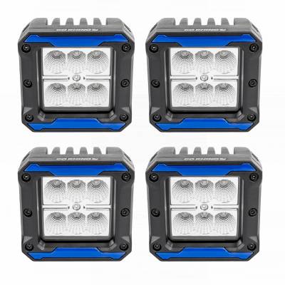 Faros Cuadrados de 3" GR  Bright Series c/Inserto de plastico 2 pares Spot