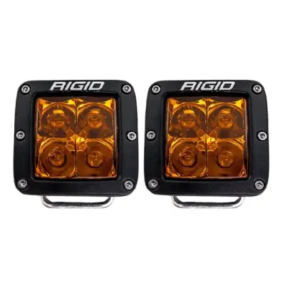Rigid Industries - Faros Auxiliares D-Series Spot Con Amber PRO Lens (Par) - Image 1