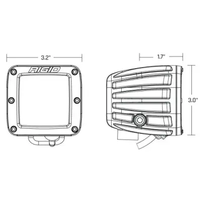 Rigid Industries - Faros Auxiliares D-Series Spot Con Amber PRO Lens (Par) - Image 3