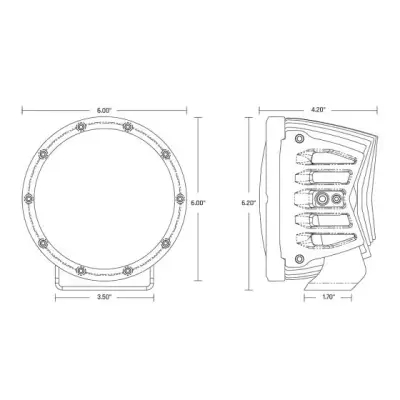 Rigid Industries - Faros Redondo Rigid 360 Series 6" Spot Con Amber PRO Lens (Par) - Image 3