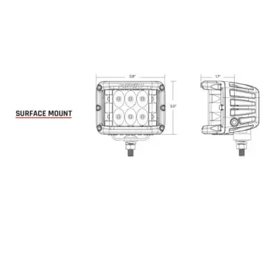 Rigid Industries - Faro Auxiliares D-SS Spot Con Amber PRO Lens (Par) - Image 3