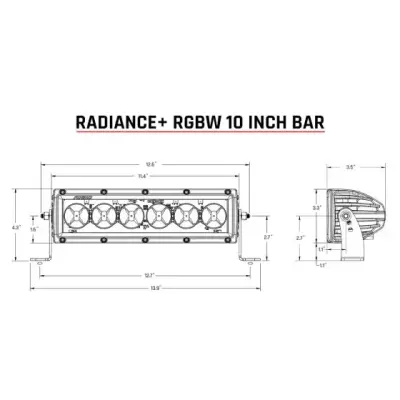 Rigid Industries - Barra de luz Led de 10" Radiance Plus RGBW - Image 4