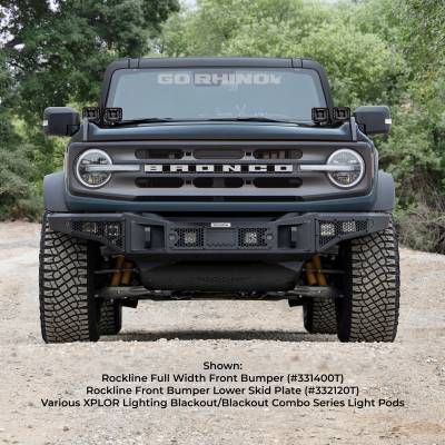 Go Rhino - Defensa Delantera Rockline Winch-Ready Full Width para Bronco 21 - 24 - Image 3