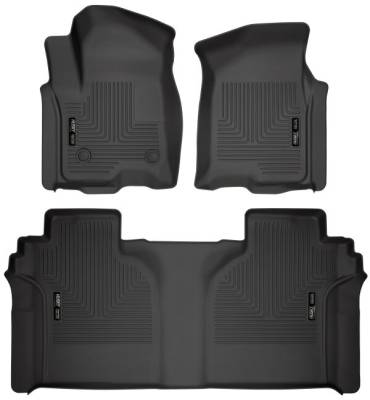 Tapetes Husky Weatherbeater 1ra y 2da Fila para Cheyenne / Silverado / Sierra 1500 19 - 25 Dob Cab