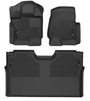 Tapetes Husky Weatherbeater 1ra y 2da Fila para F-150 / Lobo 15 - 24 Crew Cab